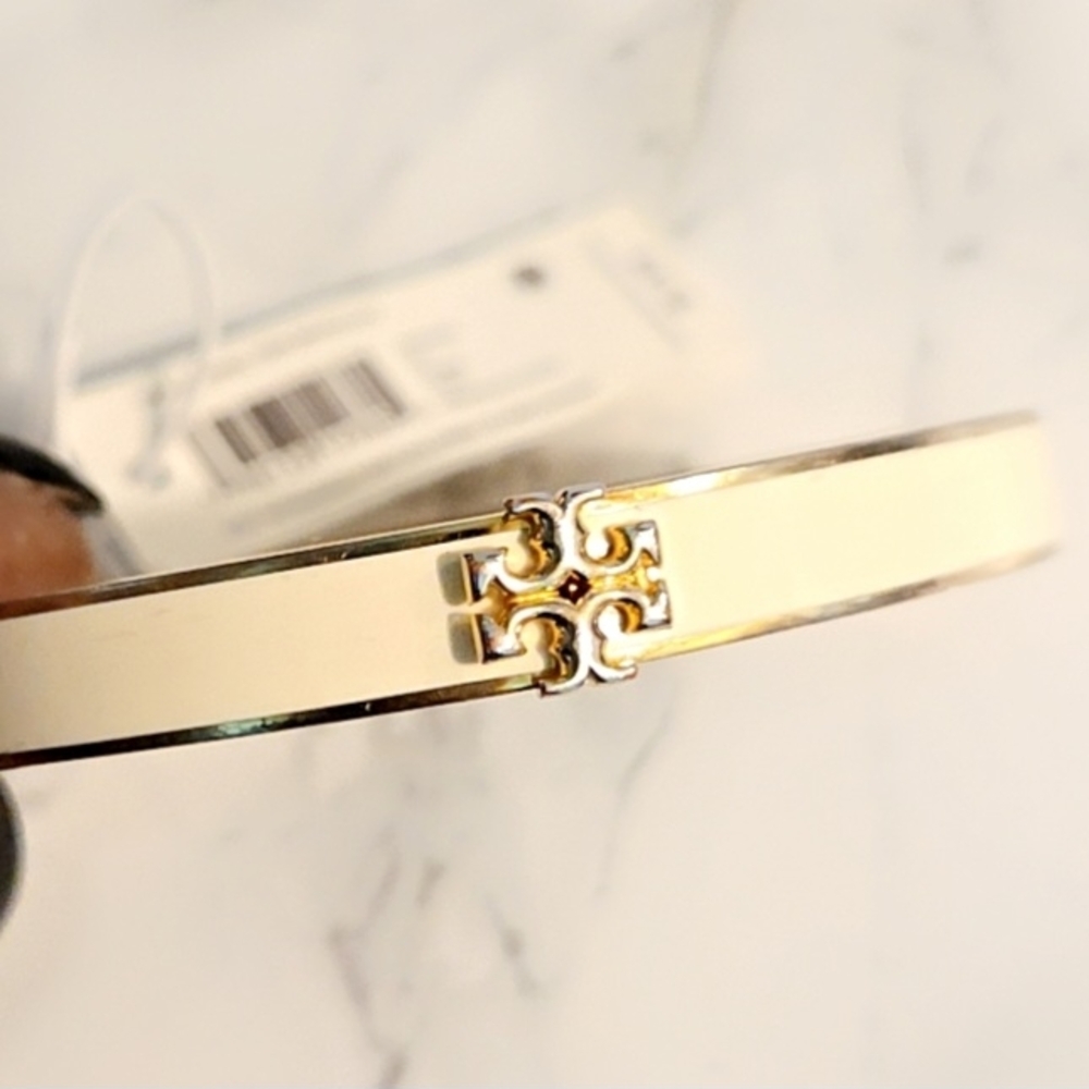 Tory Burch Cream and Gold Bracelet
